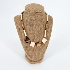 Authentic African Hand Carved Beaded Necklace